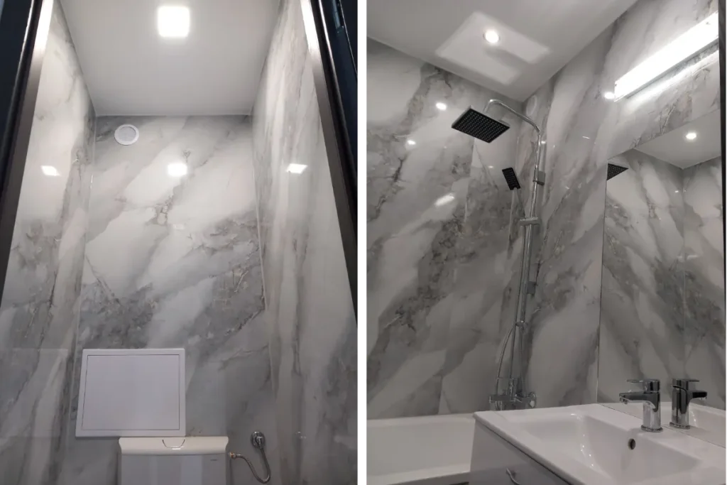 Felújított fürdő és wc
